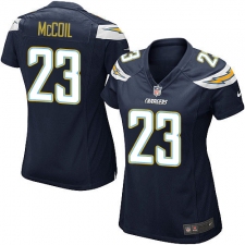 Women's Nike Los Angeles Chargers #23 Dexter McCoil Game Navy Blue Team Color NFL Jersey