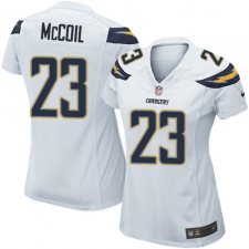 Women's Nike Los Angeles Chargers #23 Dexter McCoil Game White NFL Jersey