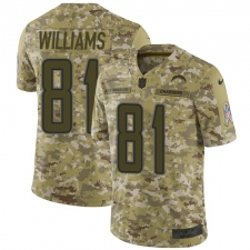 Men's Nike Los Angeles Chargers #81 Mike Williams Limited Camo 2018 Salute to Service NFL Jersey