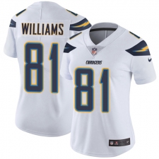 Women's Nike Los Angeles Chargers #81 Mike Williams White Vapor Untouchable Limited Player NFL Jersey