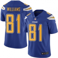 Youth Nike Los Angeles Chargers #12 Mike Williams Limited Electric Blue Rush Vapor Untouchable NFL Jersey