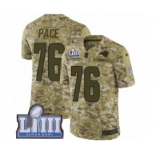 Youth Nike Los Angeles Rams #76 Orlando Pace Limited Camo 2018 Salute to Service Super Bowl LIII Bound NFL Jersey