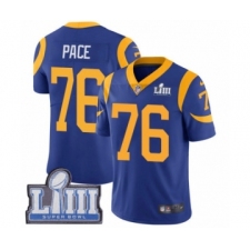 Youth Nike Los Angeles Rams #76 Orlando Pace Royal Blue Alternate Vapor Untouchable Limited Player Super Bowl LIII Bound NFL Jersey