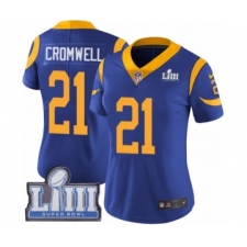 Women's Nike Los Angeles Rams #21 Nolan Cromwell Royal Blue Alternate Vapor Untouchable Limited Player Super Bowl LIII Bound NFL Jersey
