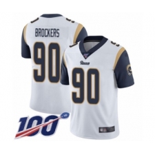 Men's Los Angeles Rams #90 Michael Brockers White Vapor Untouchable Limited Player 100th Season Football Jersey