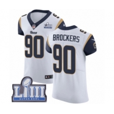 Men's Nike Los Angeles Rams #90 Michael Brockers White Vapor Untouchable Elite Player Super Bowl LIII Bound NFL Jersey