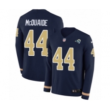 Men's Nike Los Angeles Rams #44 Jacob McQuaide Limited Navy Blue Therma Long Sleeve NFL Jersey