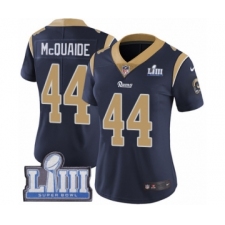 Women's Nike Los Angeles Rams #44 Jacob McQuaide Navy Blue Team Color Vapor Untouchable Limited Player Super Bowl LIII Bound NFL Jersey