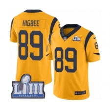 Men's Nike Los Angeles Rams #89 Tyler Higbee Limited Gold Rush Vapor Untouchable Super Bowl LIII Bound NFL Jersey