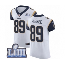 Men's Nike Los Angeles Rams #89 Tyler Higbee White Vapor Untouchable Elite Player Super Bowl LIII Bound NFL Jersey