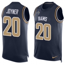 Men's Nike Los Angeles Rams #20 Lamarcus Joyner Limited Navy Blue Player Name & Number Tank Top NFL Jersey