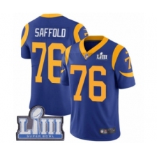 Men's Nike Los Angeles Rams #76 Rodger Saffold Royal Blue Alternate Vapor Untouchable Limited Player Super Bowl LIII Bound NFL Jersey