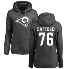 NFL Women's Nike Los Angeles Rams #76 Rodger Saffold Ash One Color Pullover Hoodie