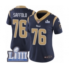 Women's Nike Los Angeles Rams #76 Rodger Saffold Navy Blue Team Color Vapor Untouchable Limited Player Super Bowl LIII Bound NFL Jersey