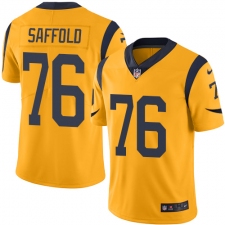 Youth Nike Los Angeles Rams #76 Rodger Saffold Limited Gold Rush Vapor Untouchable NFL Jersey