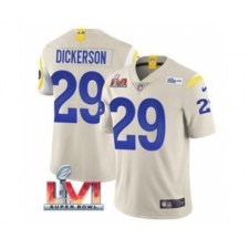 Men's Los Angeles Rams #29 Eric Dickerson Bone 2022 Super Bowl LVI Vapor Limited Stitched Jersey