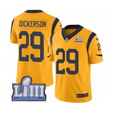 Men's Nike Los Angeles Rams #29 Eric Dickerson Limited Gold Rush Vapor Untouchable Super Bowl LIII Bound NFL Jersey