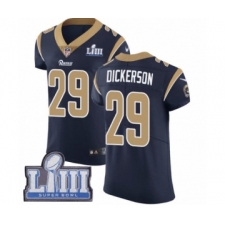 Men's Nike Los Angeles Rams #29 Eric Dickerson Navy Blue Team Color Vapor Untouchable Elite Player Super Bowl LIII Bound NFL Jersey