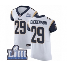 Men's Nike Los Angeles Rams #29 Eric Dickerson White Vapor Untouchable Elite Player Super Bowl LIII Bound NFL Jersey