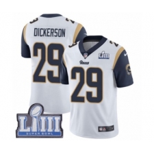 Men's Nike Los Angeles Rams #29 Eric Dickerson White Vapor Untouchable Limited Player Super Bowl LIII Bound NFL JerseyJersey