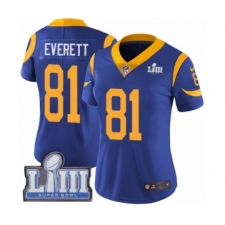 Women's Nike Los Angeles Rams #81 Gerald Everett Royal Blue Alternate Vapor Untouchable Limited Player Super Bowl LIII Bound NFL Jersey