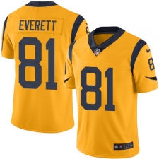 Youth Nike Los Angeles Rams #81 Gerald Everett Limited Gold Rush Vapor Untouchable NFL Jersey
