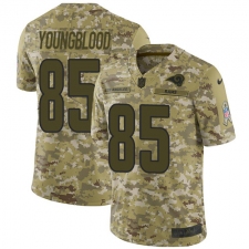 Men's Nike Los Angeles Rams #85 Jack Youngblood Limited Camo 2018 Salute to Service NFL Jersey