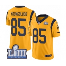 Men's Nike Los Angeles Rams #85 Jack Youngblood Limited Gold Rush Vapor Untouchable Super Bowl LIII Bound NFL Jersey