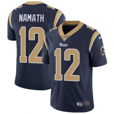 Youth Nike Los Angeles Rams #12 Joe Namath Navy Blue Team Color Vapor Untouchable Limited Player NFL Jersey