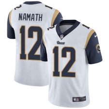 Youth Nike Los Angeles Rams #12 Joe Namath White Vapor Untouchable Limited Player NFL Jersey