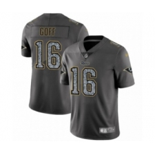 Men's Los Angeles Rams #16 Jared Goff Limited Gray Static Fashion Limited Football Jersey