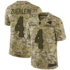 Youth Nike Los Angeles Rams #4 Greg Zuerlein Limited Camo 2018 Salute to Service NFL Jersey