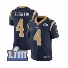Youth Nike Los Angeles Rams #4 Greg Zuerlein Navy Blue Team Color Vapor Untouchable Limited Player Super Bowl LIII Bound NFL Jersey