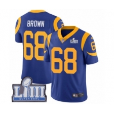 Men's Nike Los Angeles Rams #68 Jamon Brown Royal Blue Alternate Vapor Untouchable Limited Player Super Bowl LIII Bound NFL Jersey