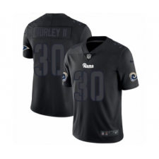 Men's Nike Los Angeles Rams #30 Todd Gurley Limited Black Rush Impact NFL Jersey