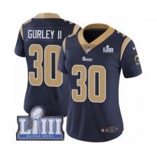Women's Nike Los Angeles Rams #30 Todd Gurley Navy Blue Team Color Vapor Untouchable Limited Player Super Bowl LIII Bound NFL Jersey