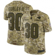 Youth Nike Los Angeles Rams #30 Todd Gurley Limited Camo 2018 Salute to Service NFL Jersey