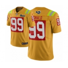 Men Los Angeles Rams #99 Aaron Donald Gold Nike City Edition Jersey