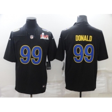 Men's Los Angeles Rams #99 Aaron Donald Nike Black Super Bowl LVI Bound Limited Fashion Jersey