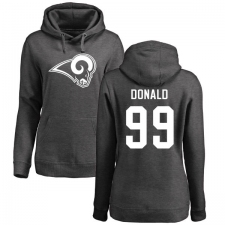 NFL Women's Nike Los Angeles Rams #99 Aaron Donald Ash One Color Pullover Hoodie