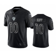 Men's Los Angeles Rams #10 Cooper Kupp Black Reflective Limited Stitched Football Jersey