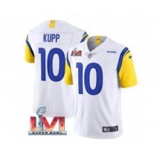 Men's Los Angeles Rams #10 Cooper Kupp White 2022 Super Bowl LVI Vapor Limited Stitched Jersey
