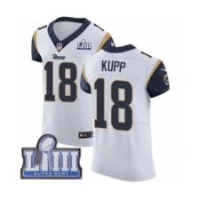 Men's Nike Los Angeles Rams #18 Cooper Kupp White Vapor Untouchable Elite Player Super Bowl LIII Bound NFL Jersey