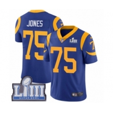 Men's Nike Los Angeles Rams #75 Deacon Jones Royal Blue Alternate Vapor Untouchable Limited Player Super Bowl LIII Bound NFL Jersey