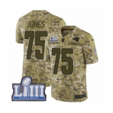 Youth Nike Los Angeles Rams #75 Deacon Jones Limited Camo 2018 Salute to Service Super Bowl LIII Bound NFL Jersey