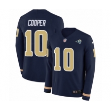 Men's Nike Los Angeles Rams #10 Pharoh Cooper Limited Navy Blue Therma Long Sleeve NFL Jersey