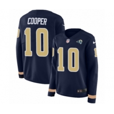 Women's Nike Los Angeles Rams #10 Pharoh Cooper Limited Navy Blue Therma Long Sleeve NFL Jersey