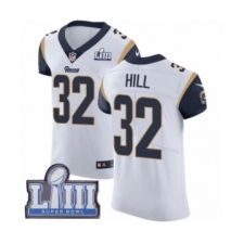 Men's Nike Los Angeles Rams #32 Troy Hill White Vapor Untouchable Elite Player Super Bowl LIII Bound NFL Jersey