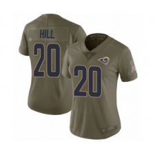 Women's Los Angeles Rams #20 Troy Hill Limited Olive 2017 Salute to Service Football Jersey