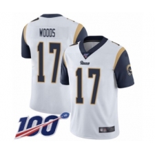 Men's Los Angeles Rams #17 Robert Woods White Vapor Untouchable Limited Player 100th Season Football Jersey